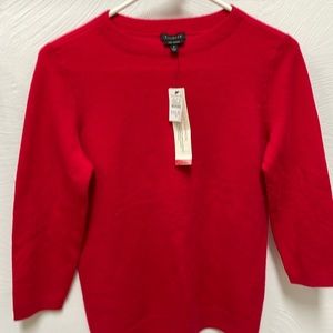 Talbots S red cashmere sweater NWT.